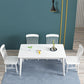 Minimalist Solid Wood Rectangle Shape Dining Table Kitchen Dining Table with 4 Legs Base Clearhalo ' dining_table' 'Dining Tables & Seating' 'Dining Tables' 'furn' 'furn_dining_table' 'Furniture' 'furniture_dining_table' 'Kitchen & Dining Furniture' 'kitchen&dining_furn' 'kitchen' 'kitchen_dining_table' 3578700