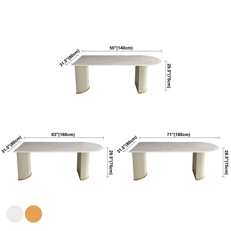 Metal Contemporary Free Form Dining Table Sintered Stone Table for Dining Room and Kitchen Clearhalo ' dining_table' 'Dining Tables & Seating' 'Dining Tables' 'furn' 'furn_dining_table' 'Furniture' 'furniture_dining_table' 'Kitchen & Dining Furniture' 'kitchen&dining_furn' 'kitchen' 'kitchen_dining_table' 3578713