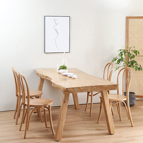 Rectangle Solid Wood Dining Table Simplicity 4 Legs Table for Dining Room Clearhalo ' dining_table' 'Dining Tables & Seating' 'Dining Tables' 'furn' 'furn_dining_table' 'Furniture' 'furniture_dining_table' 'Kitchen & Dining Furniture' 'kitchen&dining_furn' 'kitchen' 'kitchen_dining_table' 3578731