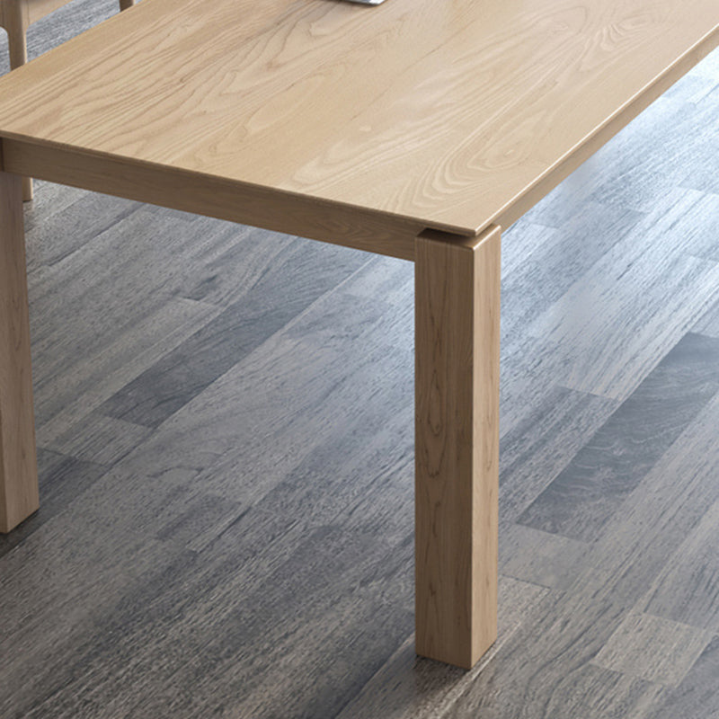 Solid Wood Rectangle Dining Table Modern Contemporary Kitchen Fir Wood Table with 4 Legs Clearhalo ' dining_table' 'Dining Tables & Seating' 'Dining Tables' 'furn' 'furn_dining_table' 'Furniture' 'furniture_dining_table' 'Kitchen & Dining Furniture' 'kitchen&dining_furn' 'kitchen' 'kitchen_dining_table' 3578737