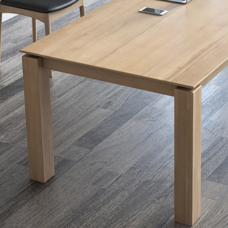 Solid Wood Rectangle Dining Table Modern Contemporary Kitchen Fir Wood Table with 4 Legs Clearhalo ' dining_table' 'Dining Tables & Seating' 'Dining Tables' 'furn' 'furn_dining_table' 'Furniture' 'furniture_dining_table' 'Kitchen & Dining Furniture' 'kitchen&dining_furn' 'kitchen' 'kitchen_dining_table' 3578739