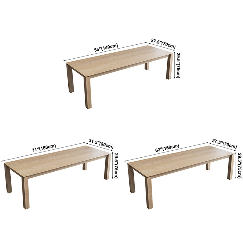Solid Wood Rectangle Dining Table Modern Contemporary Kitchen Fir Wood Table with 4 Legs Clearhalo ' dining_table' 'Dining Tables & Seating' 'Dining Tables' 'furn' 'furn_dining_table' 'Furniture' 'furniture_dining_table' 'Kitchen & Dining Furniture' 'kitchen&dining_furn' 'kitchen' 'kitchen_dining_table' 3578741