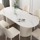 Metal Modern Oval Dining Table Sintered Stone Table for Dining Room and Kitchen Clearhalo ' dining_table' 'Dining Tables & Seating' 'Dining Tables' 'furn' 'furn_dining_table' 'Furniture' 'furniture_dining_table' 'Kitchen & Dining Furniture' 'kitchen&dining_furn' 'kitchen' 'kitchen_dining_table' 3578743