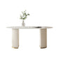 Metal Modern Oval Dining Table Sintered Stone Table for Dining Room and Kitchen Clearhalo ' dining_table' 'Dining Tables & Seating' 'Dining Tables' 'furn' 'furn_dining_table' 'Furniture' 'furniture_dining_table' 'Kitchen & Dining Furniture' 'kitchen&dining_furn' 'kitchen' 'kitchen_dining_table' 3578747