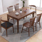 Contemporary Rectangle Dining Table Rubberwood Solid Wood Table with 4 Legs Clearhalo ' dining_table' 'Dining Tables & Seating' 'Dining Tables' 'furn' 'furn_dining_table' 'Furniture' 'furniture_dining_table' 'Kitchen & Dining Furniture' 'kitchen&dining_furn' 'kitchen' 'kitchen_dining_table' 3578767