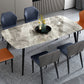 Modern Style Sintered Stone Dining Table Gray Rectangle Table with 4 Legs for Home Clearhalo ' dining_table' 'Dining Tables & Seating' 'Dining Tables' 'furn' 'furn_dining_table' 'Furniture' 'furniture_dining_table' 'Kitchen & Dining Furniture' 'kitchen&dining_furn' 'kitchen' 'kitchen_dining_table' 3578768