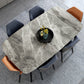 Modern Style Sintered Stone Dining Table Gray Rectangle Table with 4 Legs for Home Clearhalo ' dining_table' 'Dining Tables & Seating' 'Dining Tables' 'furn' 'furn_dining_table' 'Furniture' 'furniture_dining_table' 'Kitchen & Dining Furniture' 'kitchen&dining_furn' 'kitchen' 'kitchen_dining_table' 3578769
