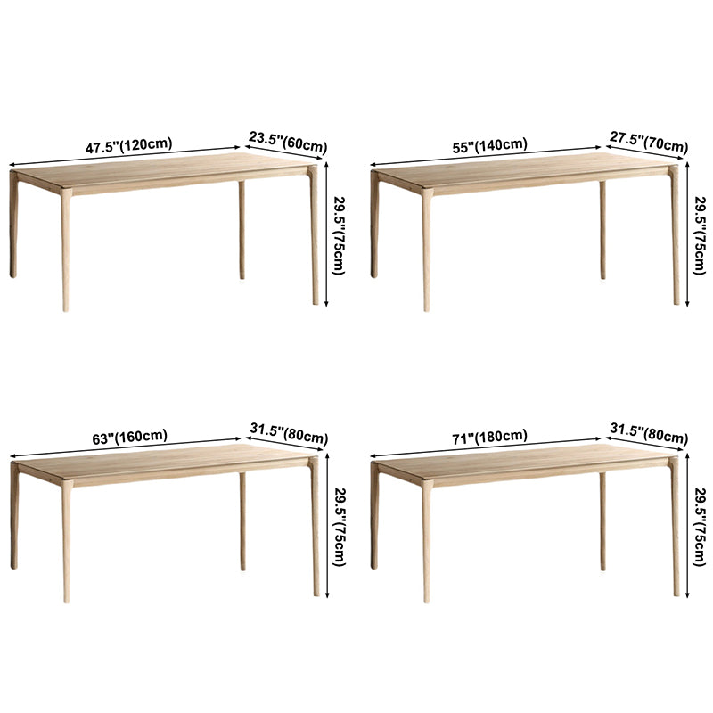 Rectangle 4-foot Home Furniture Solid Wood Dining Table for Dining Room Clearhalo ' dining_table' 'Dining Tables & Seating' 'Dining Tables' 'furn' 'furn_dining_table' 'Furniture' 'furniture_dining_table' 'Kitchen & Dining Furniture' 'kitchen&dining_furn' 'kitchen' 'kitchen_dining_table' 3578783
