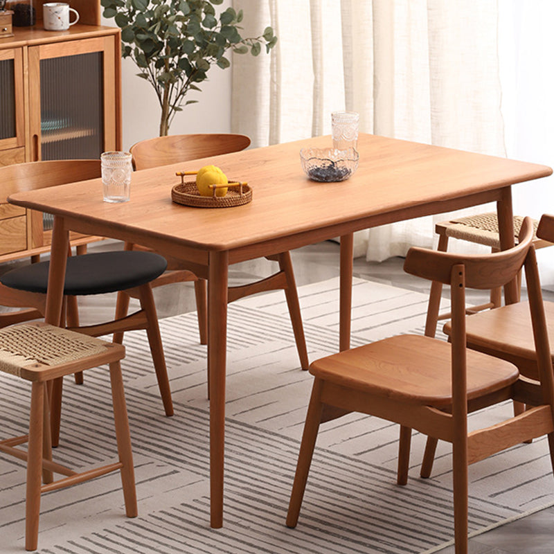 Modern Style Cherry Wooden Dining Table 4 Legs Solid Wood Table for Home Clearhalo ' dining_table' 'Dining Tables & Seating' 'Dining Tables' 'furn' 'furn_dining_table' 'Furniture' 'furniture_dining_table' 'Kitchen & Dining Furniture' 'kitchen&dining_furn' 'kitchen' 'kitchen_dining_table' 3578786