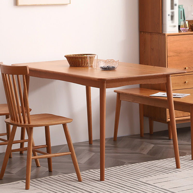 Modern Style Cherry Wooden Dining Table 4 Legs Solid Wood Table for Home Clearhalo ' dining_table' 'Dining Tables & Seating' 'Dining Tables' 'furn' 'furn_dining_table' 'Furniture' 'furniture_dining_table' 'Kitchen & Dining Furniture' 'kitchen&dining_furn' 'kitchen' 'kitchen_dining_table' 3578788