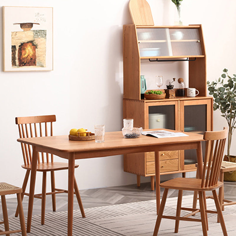 Modern Style Cherry Wooden Dining Table 4 Legs Solid Wood Table for Home Clearhalo ' dining_table' 'Dining Tables & Seating' 'Dining Tables' 'furn' 'furn_dining_table' 'Furniture' 'furniture_dining_table' 'Kitchen & Dining Furniture' 'kitchen&dining_furn' 'kitchen' 'kitchen_dining_table' 3578795