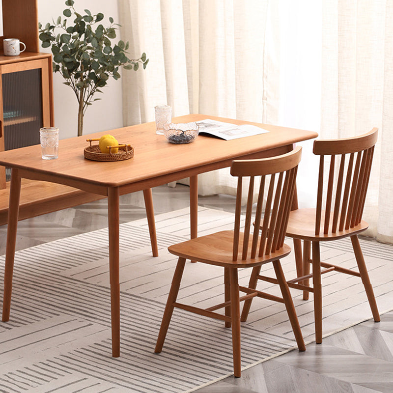 Modern Style Cherry Wooden Dining Table 4 Legs Solid Wood Table for Home Clearhalo ' dining_table' 'Dining Tables & Seating' 'Dining Tables' 'furn' 'furn_dining_table' 'Furniture' 'furniture_dining_table' 'Kitchen & Dining Furniture' 'kitchen&dining_furn' 'kitchen' 'kitchen_dining_table' 3578800