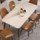 Rectangle Shape Dining Table Sintered Stone Table Modern Style with 4 Legs Clearhalo ' dining_table' 'Dining Tables & Seating' 'Dining Tables' 'furn' 'furn_dining_table' 'Furniture' 'furniture_dining_table' 'Kitchen & Dining Furniture' 'kitchen&dining_furn' 'kitchen' 'kitchen_dining_table' 3578801
