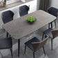 Metal Modern Rectangular Table Sintered Stone Table for Dining Room and Kitchen Clearhalo ' dining_table' 'Dining Tables & Seating' 'Dining Tables' 'furn' 'furn_dining_table' 'Furniture' 'furniture_dining_table' 'Kitchen & Dining Furniture' 'kitchen&dining_furn' 'kitchen' 'kitchen_dining_table' 3578817