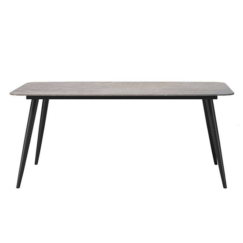 Metal Modern Rectangular Table Sintered Stone Table for Dining Room and Kitchen Without Chairs Clearhalo ' dining_table' 'Dining Tables & Seating' 'Dining Tables' 'furn' 'furn_dining_table' 'Furniture' 'furniture_dining_table' 'Kitchen & Dining Furniture' 'kitchen&dining_furn' 'kitchen' 'kitchen_dining_table' 3578819