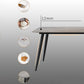 Metal Modern Rectangular Table Sintered Stone Table for Dining Room and Kitchen Clearhalo ' dining_table' 'Dining Tables & Seating' 'Dining Tables' 'furn' 'furn_dining_table' 'Furniture' 'furniture_dining_table' 'Kitchen & Dining Furniture' 'kitchen&dining_furn' 'kitchen' 'kitchen_dining_table' 3578823