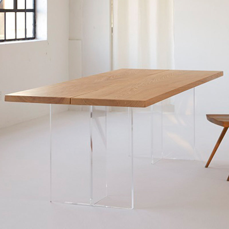Double Pedestal Dining Table Simple Style Pine Solid Wood Dining Site Table Clearhalo ' dining_table' 'Dining Tables & Seating' 'Dining Tables' 'furn' 'furn_dining_table' 'Furniture' 'furniture_dining_table' 'Kitchen & Dining Furniture' 'kitchen&dining_furn' 'kitchen' 'kitchen_dining_table' 3578829