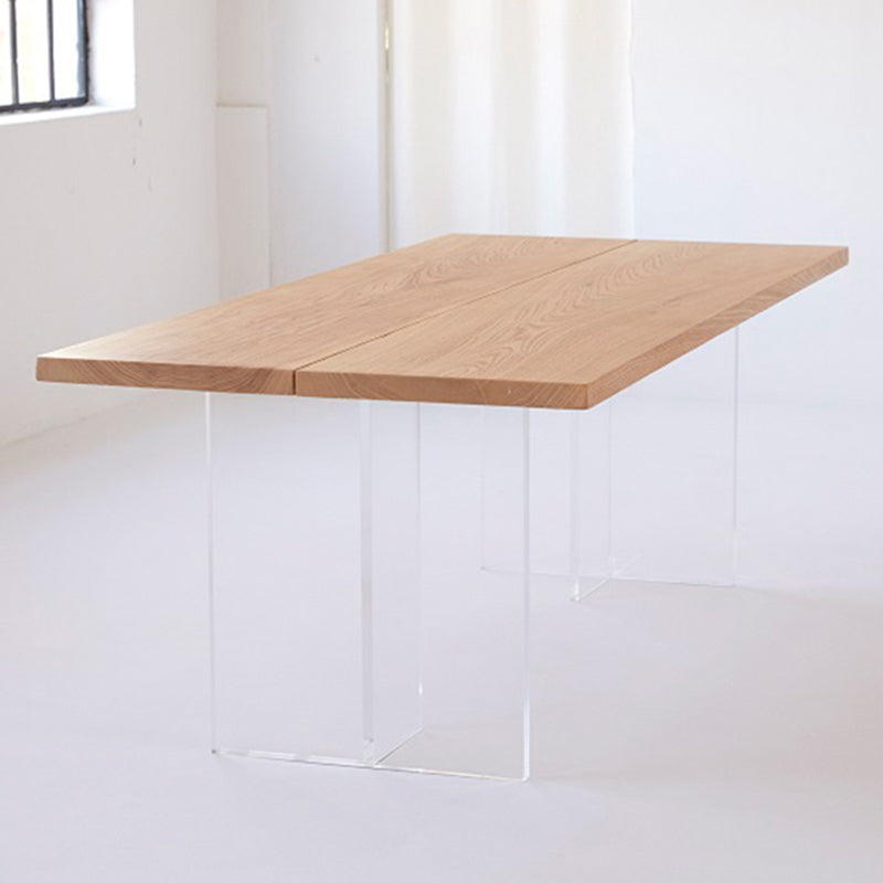 Double Pedestal Dining Table Simple Style Pine Solid Wood Dining Site Table Clearhalo ' dining_table' 'Dining Tables & Seating' 'Dining Tables' 'furn' 'furn_dining_table' 'Furniture' 'furniture_dining_table' 'Kitchen & Dining Furniture' 'kitchen&dining_furn' 'kitchen' 'kitchen_dining_table' 3578830