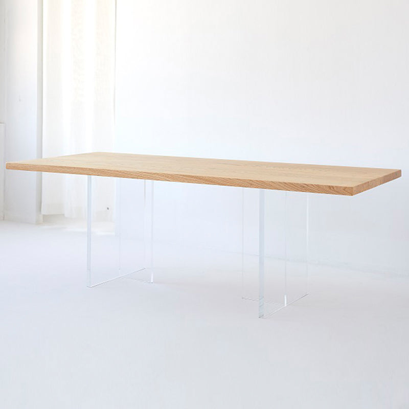 Double Pedestal Dining Table Simple Style Pine Solid Wood Dining Site Table Clearhalo ' dining_table' 'Dining Tables & Seating' 'Dining Tables' 'furn' 'furn_dining_table' 'Furniture' 'furniture_dining_table' 'Kitchen & Dining Furniture' 'kitchen&dining_furn' 'kitchen' 'kitchen_dining_table' 3578831