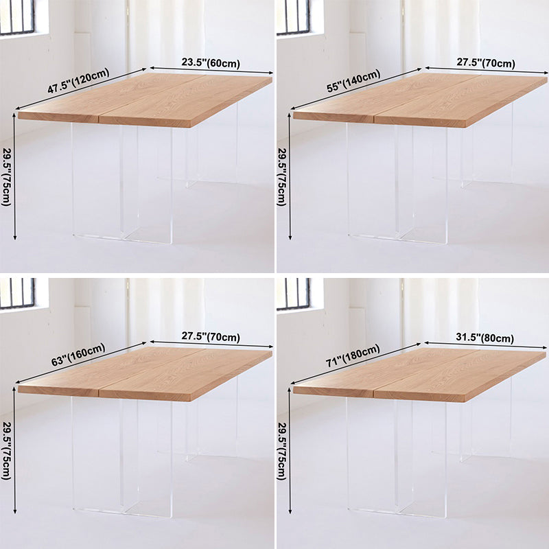 Double Pedestal Dining Table Simple Style Pine Solid Wood Dining Site Table Clearhalo ' dining_table' 'Dining Tables & Seating' 'Dining Tables' 'furn' 'furn_dining_table' 'Furniture' 'furniture_dining_table' 'Kitchen & Dining Furniture' 'kitchen&dining_furn' 'kitchen' 'kitchen_dining_table' 3578832