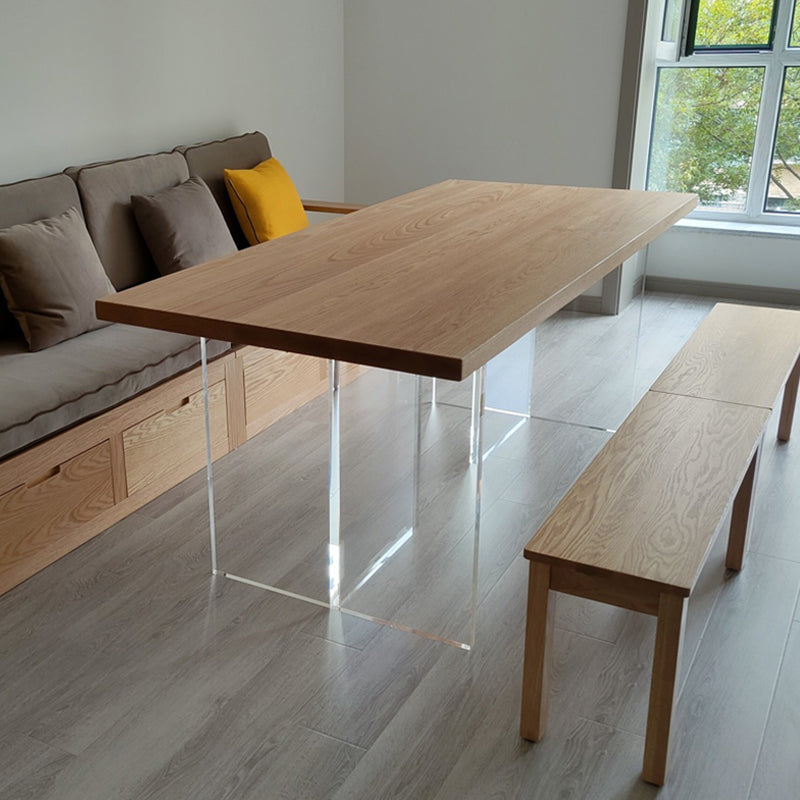 Double Pedestal Dining Table Simple Style Pine Solid Wood Dining Site Table Clearhalo ' dining_table' 'Dining Tables & Seating' 'Dining Tables' 'furn' 'furn_dining_table' 'Furniture' 'furniture_dining_table' 'Kitchen & Dining Furniture' 'kitchen&dining_furn' 'kitchen' 'kitchen_dining_table' 3578833