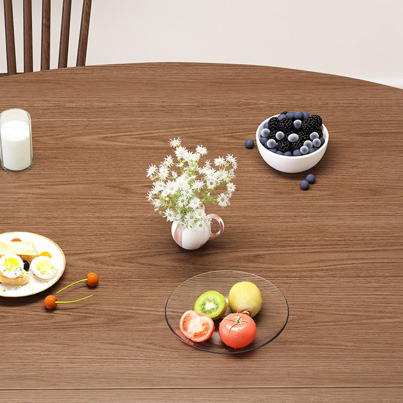 Contemporary Drop-Leaf Dining Table Rubberwood Solid Wood Table with 4 Legs Clearhalo ' dining_table' 'Dining Tables & Seating' 'Dining Tables' 'furn' 'furn_dining_table' 'Furniture' 'furniture_dining_table' 'Kitchen & Dining Furniture' 'kitchen&dining_furn' 'kitchen' 'kitchen_dining_table' 3578853
