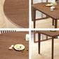 Contemporary Drop-Leaf Dining Table Rubberwood Solid Wood Table with 4 Legs Clearhalo ' dining_table' 'Dining Tables & Seating' 'Dining Tables' 'furn' 'furn_dining_table' 'Furniture' 'furniture_dining_table' 'Kitchen & Dining Furniture' 'kitchen&dining_furn' 'kitchen' 'kitchen_dining_table' 3578855