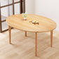 Contemporary Drop-Leaf Dining Table Rubberwood Solid Wood Table with 4 Legs Clearhalo ' dining_table' 'Dining Tables & Seating' 'Dining Tables' 'furn' 'furn_dining_table' 'Furniture' 'furniture_dining_table' 'Kitchen & Dining Furniture' 'kitchen&dining_furn' 'kitchen' 'kitchen_dining_table' 3578856