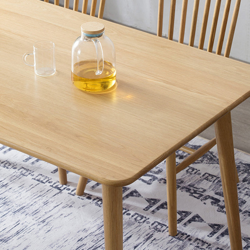 Rectangle White Oak Solid Wood Table Modern Dining Table with 4 Legs for Restaurant Clearhalo ' dining_table' 'Dining Tables & Seating' 'Dining Tables' 'furn' 'furn_dining_table' 'Furniture' 'furniture_dining_table' 'Kitchen & Dining Furniture' 'kitchen&dining_furn' 'kitchen' 'kitchen_dining_table' 3578866
