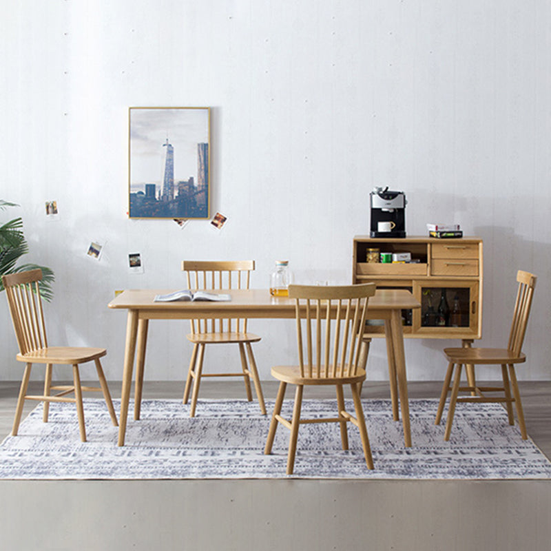 Rectangle White Oak Solid Wood Table Modern Dining Table with 4 Legs for Restaurant Clearhalo ' dining_table' 'Dining Tables & Seating' 'Dining Tables' 'furn' 'furn_dining_table' 'Furniture' 'furniture_dining_table' 'Kitchen & Dining Furniture' 'kitchen&dining_furn' 'kitchen' 'kitchen_dining_table' 3578871