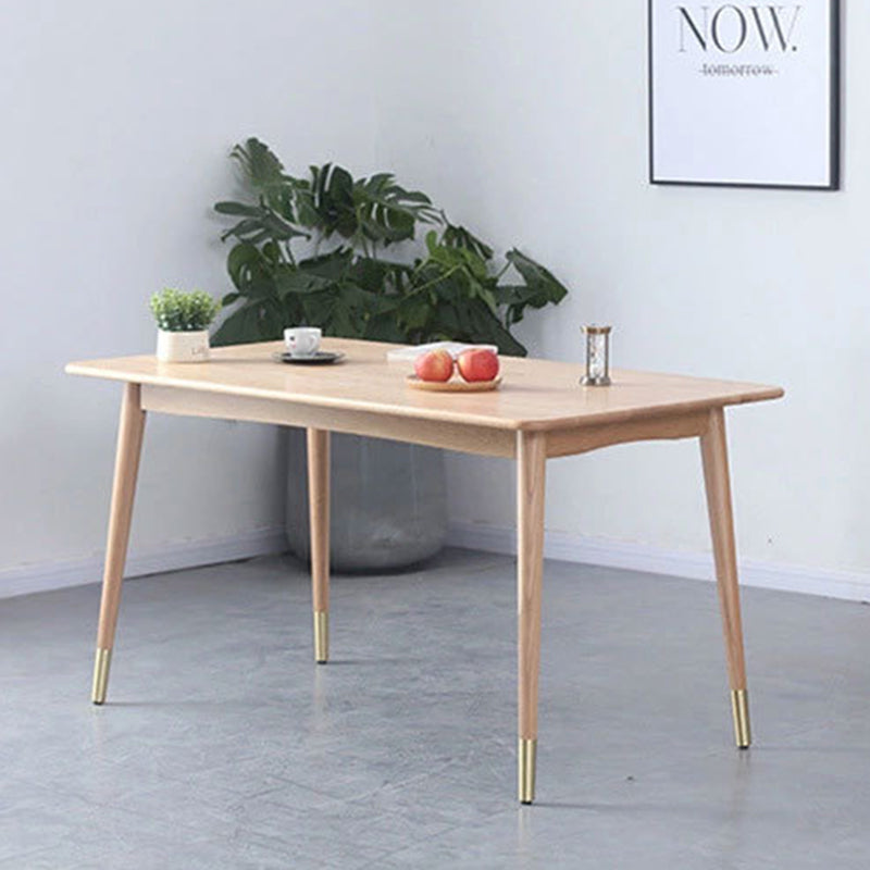 Rectangle White Oak Solid Wood Table Modern Dining Table with 4 Legs for Restaurant Clearhalo ' dining_table' 'Dining Tables & Seating' 'Dining Tables' 'furn' 'furn_dining_table' 'Furniture' 'furniture_dining_table' 'Kitchen & Dining Furniture' 'kitchen&dining_furn' 'kitchen' 'kitchen_dining_table' 3578875