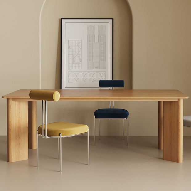 Solid Wood Rectangle Dining Table Modern Contemporary Kitchen Wood Table with 4 Legs Clearhalo ' dining_table' 'Dining Tables & Seating' 'Dining Tables' 'furn' 'furn_dining_table' 'Furniture' 'furniture_dining_table' 'Kitchen & Dining Furniture' 'kitchen&dining_furn' 'kitchen' 'kitchen_dining_table' 3578877