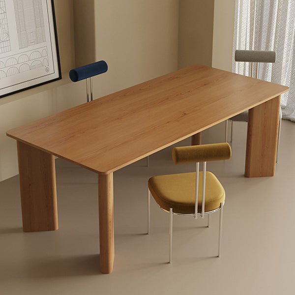 Solid Wood Rectangle Dining Table Modern Contemporary Kitchen Wood Table with 4 Legs Clearhalo ' dining_table' 'Dining Tables & Seating' 'Dining Tables' 'furn' 'furn_dining_table' 'Furniture' 'furniture_dining_table' 'Kitchen & Dining Furniture' 'kitchen&dining_furn' 'kitchen' 'kitchen_dining_table' 3578878