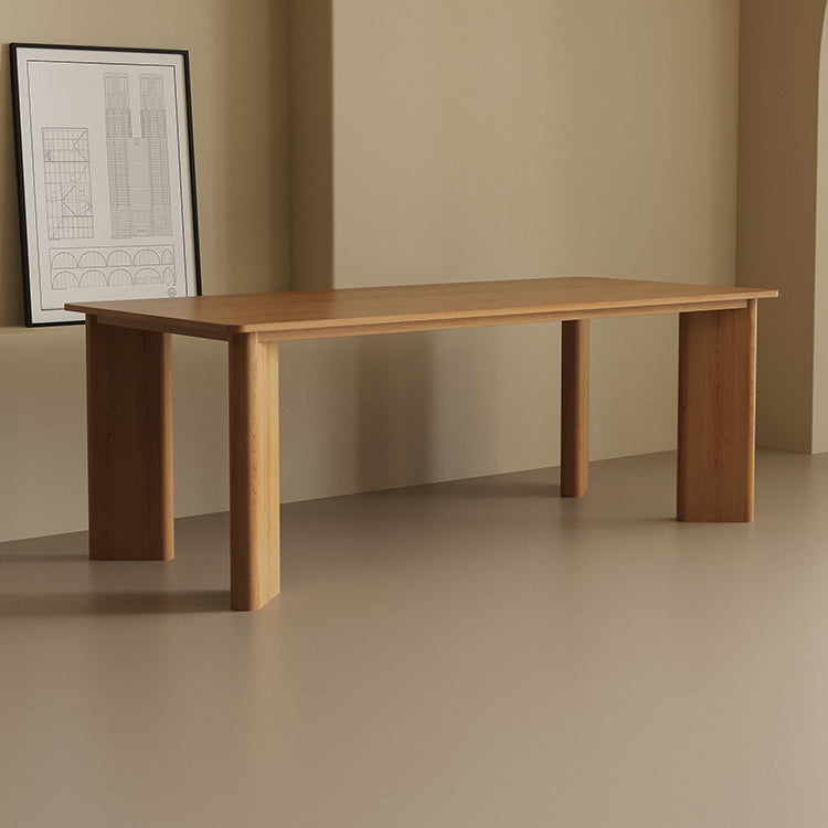 Solid Wood Rectangle Dining Table Modern Contemporary Kitchen Wood Table with 4 Legs Clearhalo ' dining_table' 'Dining Tables & Seating' 'Dining Tables' 'furn' 'furn_dining_table' 'Furniture' 'furniture_dining_table' 'Kitchen & Dining Furniture' 'kitchen&dining_furn' 'kitchen' 'kitchen_dining_table' 3578879