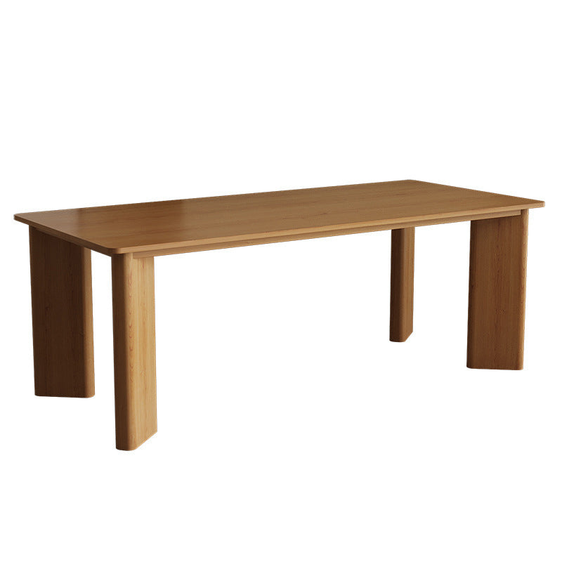 Solid Wood Rectangle Dining Table Modern Contemporary Kitchen Wood Table with 4 Legs Without Chairs Clearhalo ' dining_table' 'Dining Tables & Seating' 'Dining Tables' 'furn' 'furn_dining_table' 'Furniture' 'furniture_dining_table' 'Kitchen & Dining Furniture' 'kitchen&dining_furn' 'kitchen' 'kitchen_dining_table' 3578880
