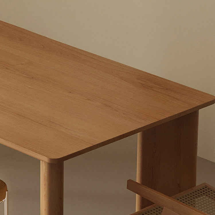 Solid Wood Rectangle Dining Table Modern Contemporary Kitchen Wood Table with 4 Legs Clearhalo ' dining_table' 'Dining Tables & Seating' 'Dining Tables' 'furn' 'furn_dining_table' 'Furniture' 'furniture_dining_table' 'Kitchen & Dining Furniture' 'kitchen&dining_furn' 'kitchen' 'kitchen_dining_table' 3578881