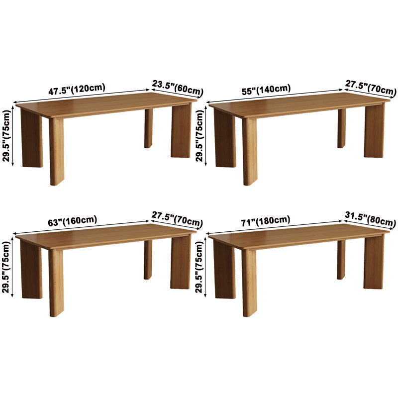 Solid Wood Rectangle Dining Table Modern Contemporary Kitchen Wood Table with 4 Legs Clearhalo ' dining_table' 'Dining Tables & Seating' 'Dining Tables' 'furn' 'furn_dining_table' 'Furniture' 'furniture_dining_table' 'Kitchen & Dining Furniture' 'kitchen&dining_furn' 'kitchen' 'kitchen_dining_table' 3578882