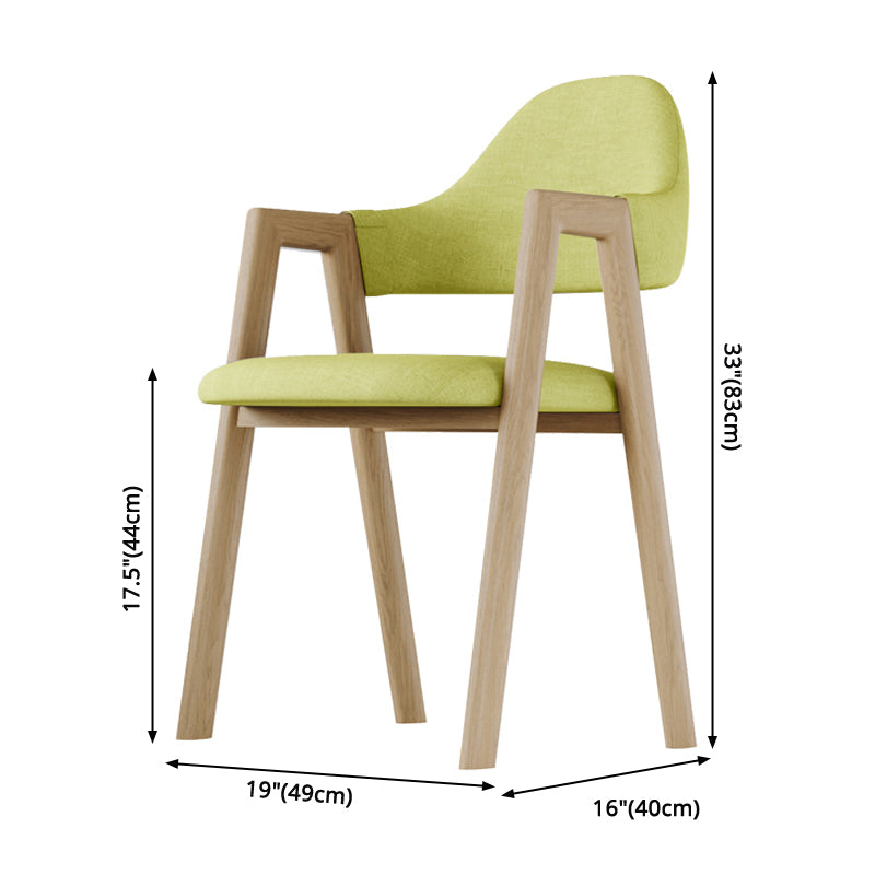 Home Nordric Arm Chair Open Back Wood Stackable Dining Room Chair with Sponge cushion Clearhalo ' kitchen&dining_furn' 'Dining Chairs' 'Dining Tables & Seating' 'dining_chair' 'furn' 'furn_dining_chair' 'Furniture' 'furniture_dining_chair' 'Kitchen & Dining Furniture' 'kitchen' 3582264