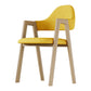 Home Nordric Arm Chair Open Back Wood Stackable Dining Room Chair with Sponge cushion Yellow 1 Piece Clearhalo ' kitchen&dining_furn' 'Dining Chairs' 'Dining Tables & Seating' 'dining_chair' 'furn' 'furn_dining_chair' 'Furniture' 'furniture_dining_chair' 'Kitchen & Dining Furniture' 'kitchen' 3582267