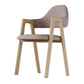 Home Nordric Arm Chair Open Back Wood Stackable Dining Room Chair with Sponge cushion Coffee 1 Piece Clearhalo ' kitchen&dining_furn' 'Dining Chairs' 'Dining Tables & Seating' 'dining_chair' 'furn' 'furn_dining_chair' 'Furniture' 'furniture_dining_chair' 'Kitchen & Dining Furniture' 'kitchen' 3582270