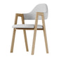 Home Nordric Arm Chair Open Back Wood Stackable Dining Room Chair with Sponge cushion Khaki 1 Piece Clearhalo ' kitchen&dining_furn' 'Dining Chairs' 'Dining Tables & Seating' 'dining_chair' 'furn' 'furn_dining_chair' 'Furniture' 'furniture_dining_chair' 'Kitchen & Dining Furniture' 'kitchen' 3582276