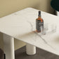 Irregular Sintered Stone Dining Table Modern Island Table with Wooden Double Pedestal Clearhalo ' dining_table' 'Dining Tables & Seating' 'Dining Tables' 'furn' 'furn_dining_table' 'Furniture' 'furniture_dining_table' 'Kitchen & Dining Furniture' 'kitchen&dining_furn' 'kitchen' 'kitchen_dining_table' 3582310
