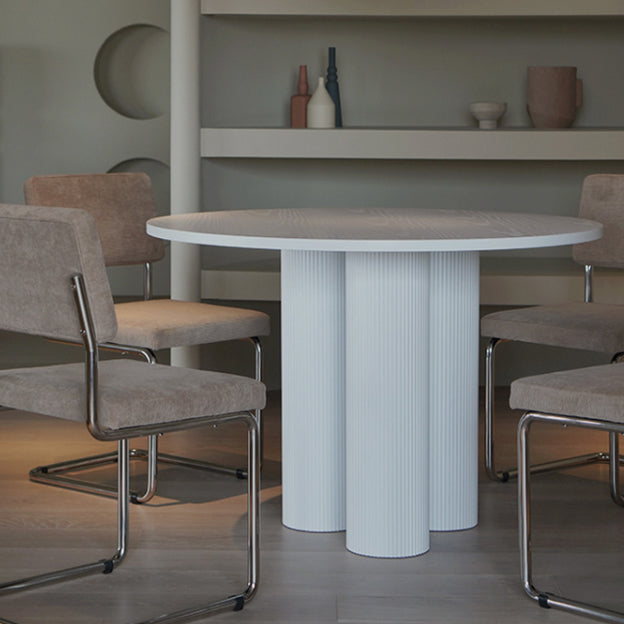 Round Dining Dinette Table Simplicity Style Tripod Base Home Furniture Clearhalo ' dining_table' 'Dining Tables & Seating' 'Dining Tables' 'furn' 'furn_dining_table' 'Furniture' 'furniture_dining_table' 'Kitchen & Dining Furniture' 'kitchen&dining_furn' 'kitchen' 'kitchen_dining_table' 3582317