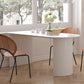 White Irregular Shape Dining Table Wooden Island Table with Double Pedestal for Restaurant Clearhalo ' dining_table' 'Dining Tables & Seating' 'Dining Tables' 'furn' 'furn_dining_table' 'Furniture' 'furniture_dining_table' 'Kitchen & Dining Furniture' 'kitchen&dining_furn' 'kitchen' 'kitchen_dining_table' 3582339