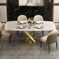 Metal Contemporary Rectangular Table Sintered Stone Table for Dining Room Clearhalo ' dining_table' 'Dining Tables & Seating' 'Dining Tables' 'furn' 'furn_dining_table' 'Furniture' 'furniture_dining_table' 'Kitchen & Dining Furniture' 'kitchen&dining_furn' 'kitchen' 'kitchen_dining_table' 3582347