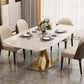 Metal Contemporary Rectangular Table Sintered Stone Table for Dining Room Clearhalo ' dining_table' 'Dining Tables & Seating' 'Dining Tables' 'furn' 'furn_dining_table' 'Furniture' 'furniture_dining_table' 'Kitchen & Dining Furniture' 'kitchen&dining_furn' 'kitchen' 'kitchen_dining_table' 3582349