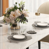 Metal Contemporary Rectangular Table Sintered Stone Table for Dining Room Clearhalo ' dining_table' 'Dining Tables & Seating' 'Dining Tables' 'furn' 'furn_dining_table' 'Furniture' 'furniture_dining_table' 'Kitchen & Dining Furniture' 'kitchen&dining_furn' 'kitchen' 'kitchen_dining_table' 3582351
