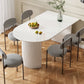 Irregular Sintered Stone Dining Table Modern Island Table with Double Pedestal Clearhalo ' dining_table' 'Dining Tables & Seating' 'Dining Tables' 'furn' 'furn_dining_table' 'Furniture' 'furniture_dining_table' 'Kitchen & Dining Furniture' 'kitchen&dining_furn' 'kitchen' 'kitchen_dining_table' 3582358