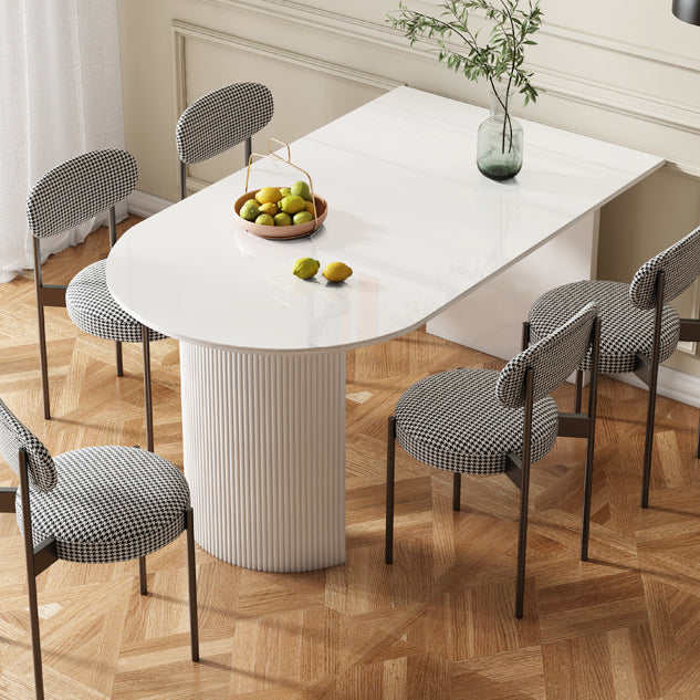 Irregular Sintered Stone Dining Table Modern Island Table with Double Pedestal Clearhalo ' dining_table' 'Dining Tables & Seating' 'Dining Tables' 'furn' 'furn_dining_table' 'Furniture' 'furniture_dining_table' 'Kitchen & Dining Furniture' 'kitchen&dining_furn' 'kitchen' 'kitchen_dining_table' 3582358