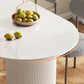 Irregular Sintered Stone Dining Table Modern Island Table with Double Pedestal Clearhalo ' dining_table' 'Dining Tables & Seating' 'Dining Tables' 'furn' 'furn_dining_table' 'Furniture' 'furniture_dining_table' 'Kitchen & Dining Furniture' 'kitchen&dining_furn' 'kitchen' 'kitchen_dining_table' 3582361